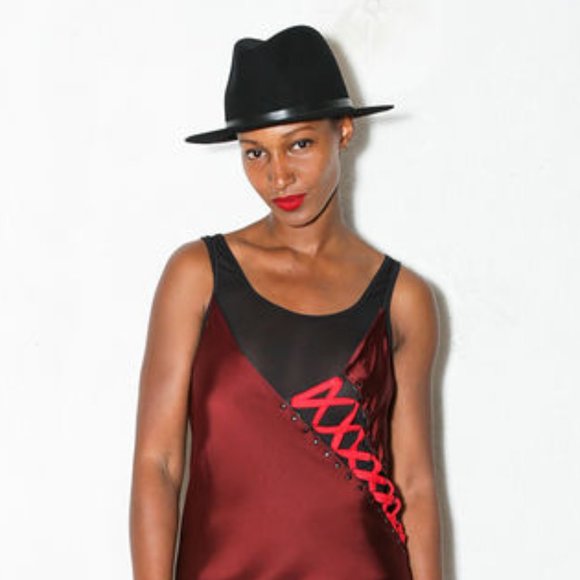 Dkny | Accessories | Dkny Black Wool Fedora Hat With Leather 